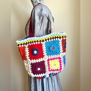 Crochet Shoulder Tote Bag